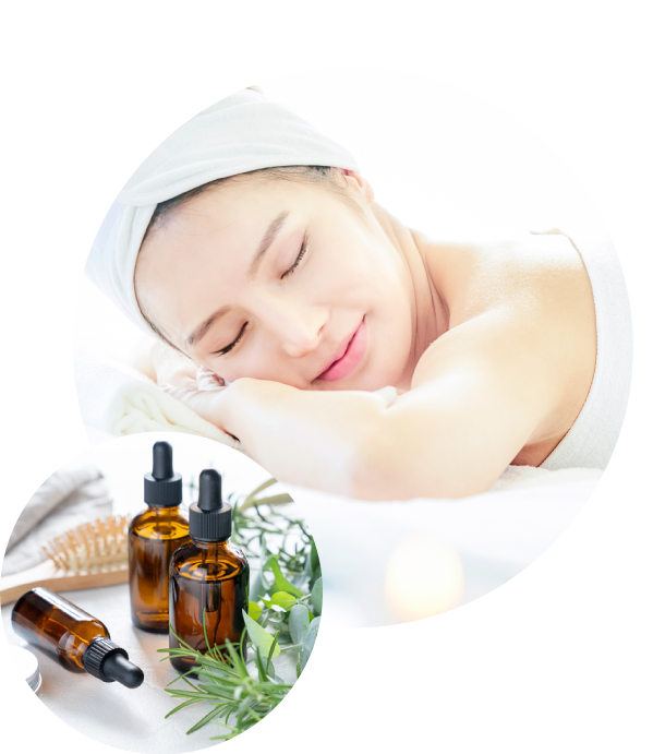 アロマエステをうける女性